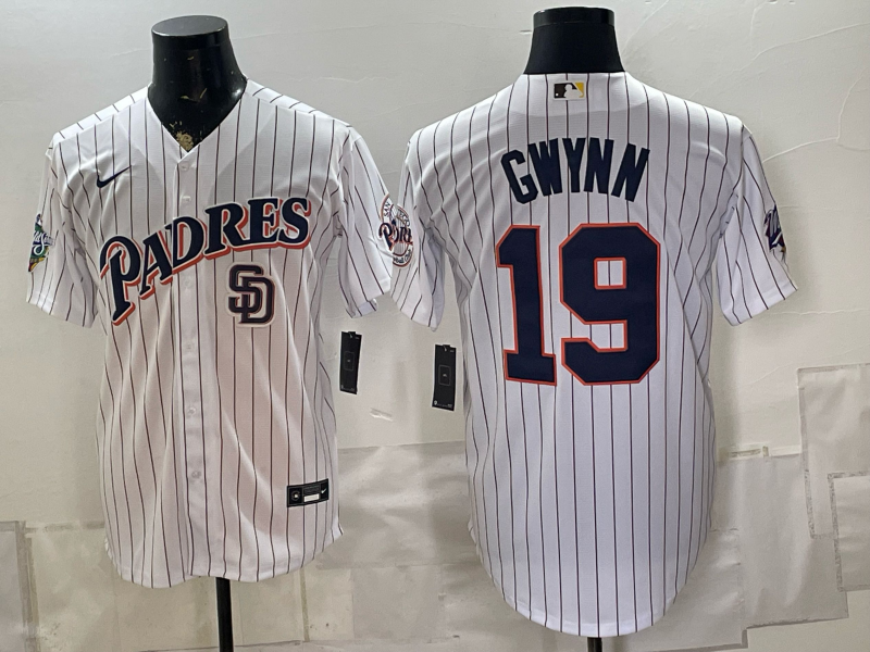 Men San Diego Padres #19 Gwynn white MLB Jersey 0903005